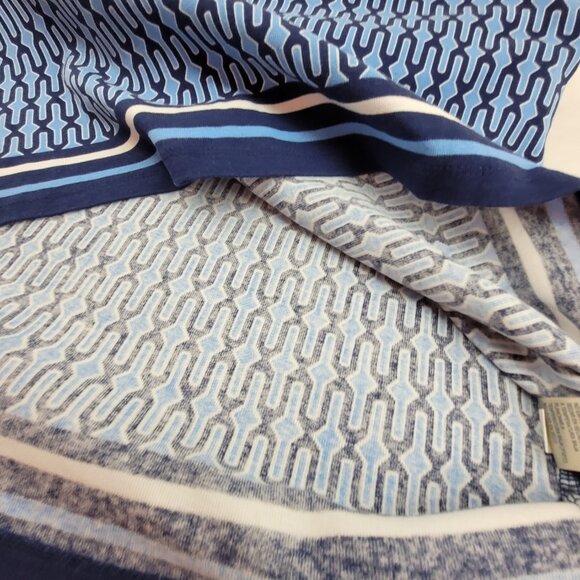 Rafaella Dress Women's 2x Blue Geometric Sleeveless Tank Shift Thick Knit Cotton - Picture 10 of 10